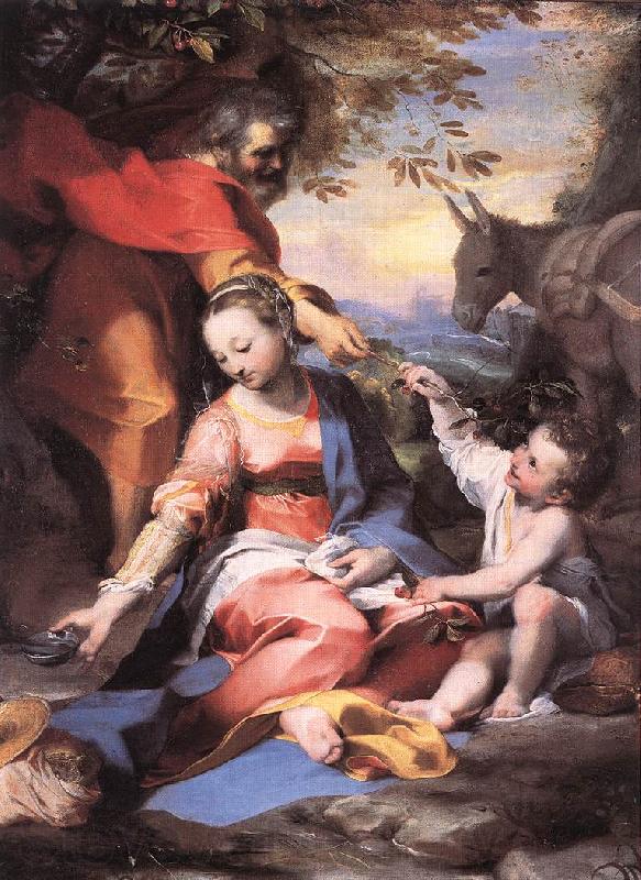 BAROCCI, Federico Fiori Rest on the Flight to Egypt sw France oil painting art